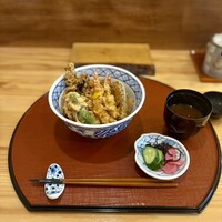 天ぷらふく西 禅と匠 - 海老野菜天丼