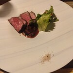 欧風懐石秋子想 - 黒毛和牛のグリエ　醤油と赤ワインのソース