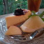 葉っぱのきもち森のカフェ - チーズケーキ