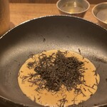 日本酒 ビストロ オダギリ - ポルチーニソース トリュフ掛け（フランスパンと）