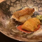 日本酒 ビストロ オダギリ - 白甘鯛酒粕づけ　