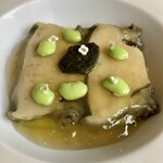 レストラン オオツ - 1kg近い黒鮑 & 肝　黒鮑の出汁ゼリー