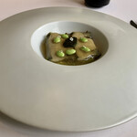 レストラン オオツ - 1kg近い黒鮑 & 肝　黒鮑の出汁ゼリー