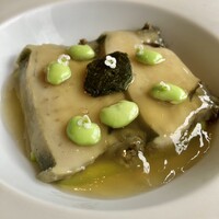 レストラン オオツ - 1kg近い黒鮑 & 肝　黒鮑の出汁ゼリー