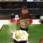 おっさん寿司 - 中瓶ビール＠570円
