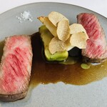 レストラン オオツ - 常陸牛"煌"(脂の融点が58度)、水茄子、筍