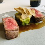 レストラン オオツ - 常陸牛"煌"(脂の融点が58度)、水茄子、筍