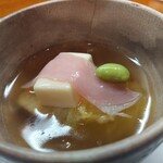 魚虎千両 - お通し3種不明円