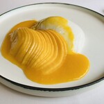 レストラン オオツ - アーモンドのブランマンジェとマンゴー