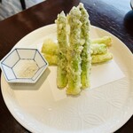 高志の恵み 玄 - アスパラの天ぷら