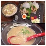 麺や庄の - 春野菜のつけ麺⭐️
      泡が新体験*\(^o^)/*もうお口の中は春一色