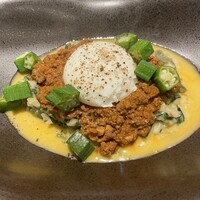 Lien - 青森県産イタリア米のリゾット　挽肉と温泉卵