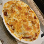 すし おおまさ - 餃子のミートソースグラタン