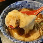 中華蕎麦 金魚 - ワンタンつけ蕎麦1050円＋クーポンで煮玉子無料