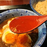 中華蕎麦 金魚 - ワンタンつけ蕎麦1050円＋クーポンで煮玉子無料