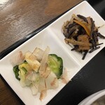わ楽 - お新香、ヒジキ煮