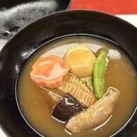 料理旅館 金沢茶屋 - 治部煮は色々あれど…やはり味噌、出汁、お野菜のバランス圧巻です。