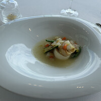 キュイジーヌ フランセーズ ラ・シャンス - 野菜のブイヨンとチキンのムースリーヌ