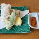 猿倉温泉 - 2日目の天ぷら