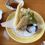 猿倉温泉 - 初日の天ぷら