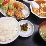 天華 - 麻婆豆腐と唐揚げのセット♩