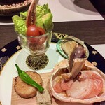 品川 かに雅 - 『タラバガニ』『ズワイガニ』『鮑』の焼き物