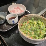 浅草もんじゃ 土蛍 - ネギ焼き