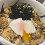 ヨコクラうどん - 鶏チャー叉焼増し温玉トッピング