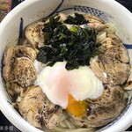 ヨコクラうどん - 鶏チャー叉焼増し温玉トッピング