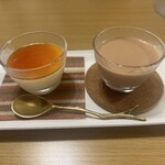 さらしあキッチン - アフターサービスのアイスチャイとプリン