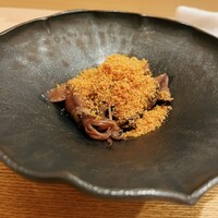 鮨 まるふく - ホタルイカの含め煮　カラスミ◎