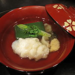 蓬の葛豆腐とおこぜのお椀