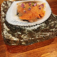 日本料理 五感 - うるい　赤貝　煎り酒のジュレ