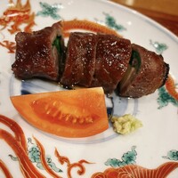 日本料理 五感 - あか牛　クレソン　筍　塩トマト　◎