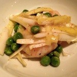 くろさわ東京菜 - 14.3月（夜）　小海老と黄ニラの藻塩炒め