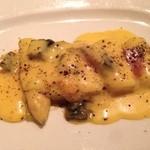 くろさわ東京菜 - 14.3月(夜）　ホワイトアスパラガス 塩漬けタマゴ 皮蛋の炒め