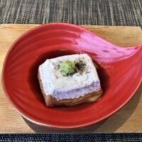 日本料理 華の縁 - 鯛茶漬け御膳の先付け（焼きくるみ豆腐）