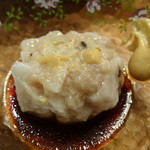 辻肉店 - 辛子醤油でいただく