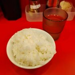 麺屋 旭 - 税込み１００円ライスいつものユニ