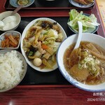 Chinese Manpuku Rou - Lunch Eight Treasure Vegetable Set, JPY 700