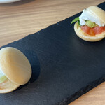 カフェ ド エス - プチフール　グレープフルーツのモナカ仕立て