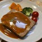 キッチン ブルー グローブ - 反対側から、大きなテリーヌ！