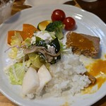 キッチン ブルー グローブ - 最後のワンプレート