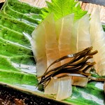 光る海 - 昆布〆カレイ