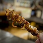 仲宿酒蔵 - まぐろの皮たれ串焼き