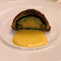 フランス料理 榛名 - 蝦夷鮑のショーソンソースマルテーズ
