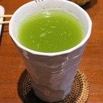 炭火やきとり   富吉 - 焼酎緑茶割りホット350