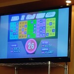 福山ニューキャッスルホテル ビアホール - ビンゴゲーム進行中！抽選番号はモニターにも表示されます (2024.07.14)