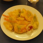 福山ニューキャッスルホテル ビアホール - 天ぷら盛り合わせ (2024.07.14)