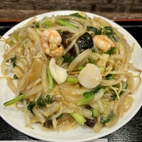中華菜館 會賓楼 - 海鮮餡かけ揚げそば